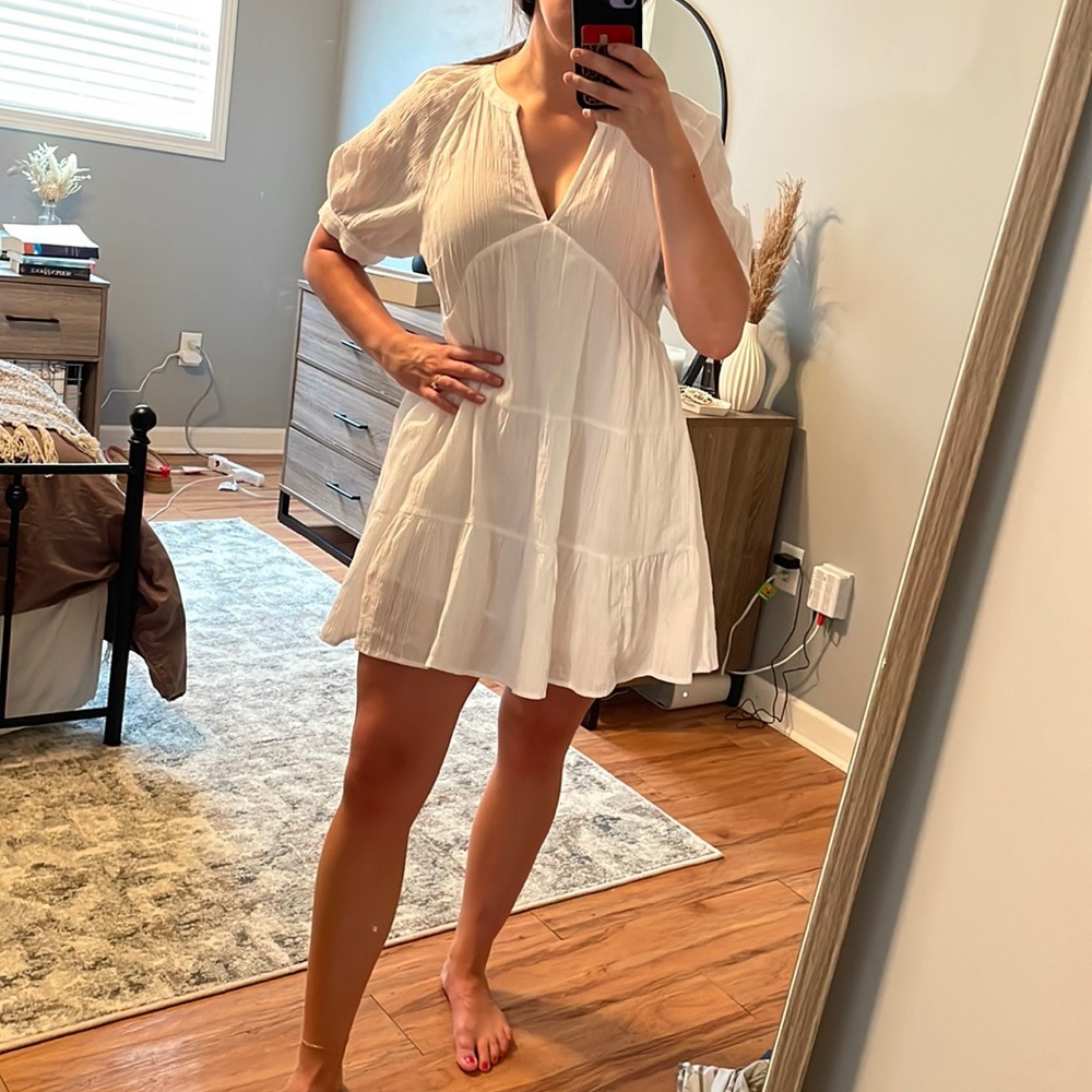 White Linen Dress